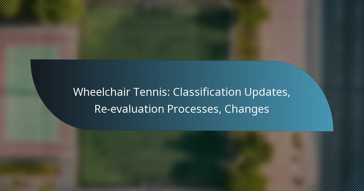 Wheelchair Tennis: Classification Updates, Re-evaluation Processes, Changes
