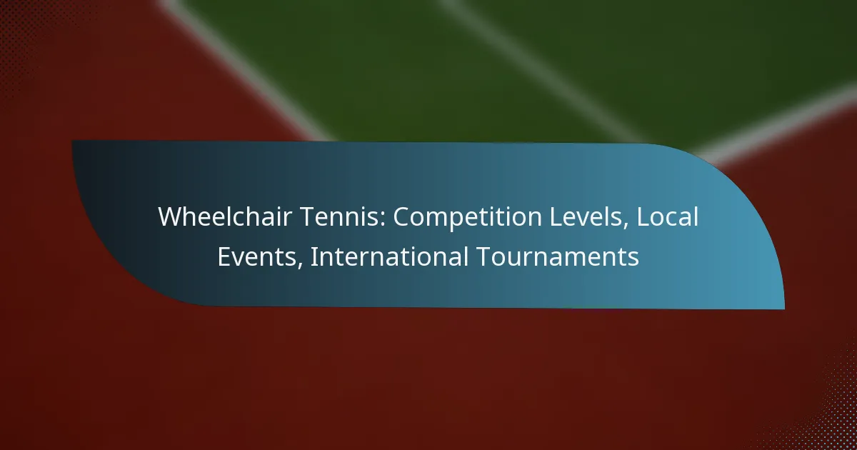 Wheelchair Tennis: Competition Levels, Local Events, International Tournaments