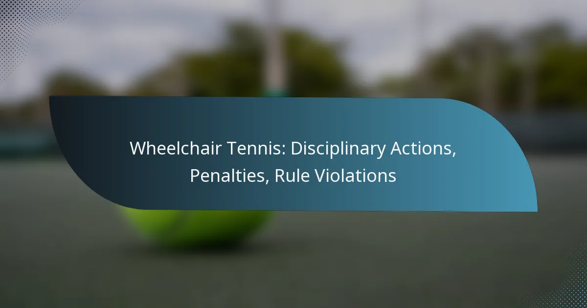 Wheelchair Tennis: Disciplinary Actions, Penalties, Rule Violations
