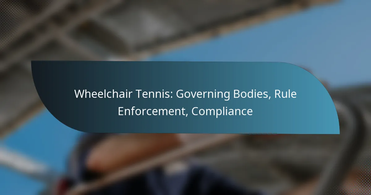 Wheelchair Tennis: Governing Bodies, Rule Enforcement, Compliance