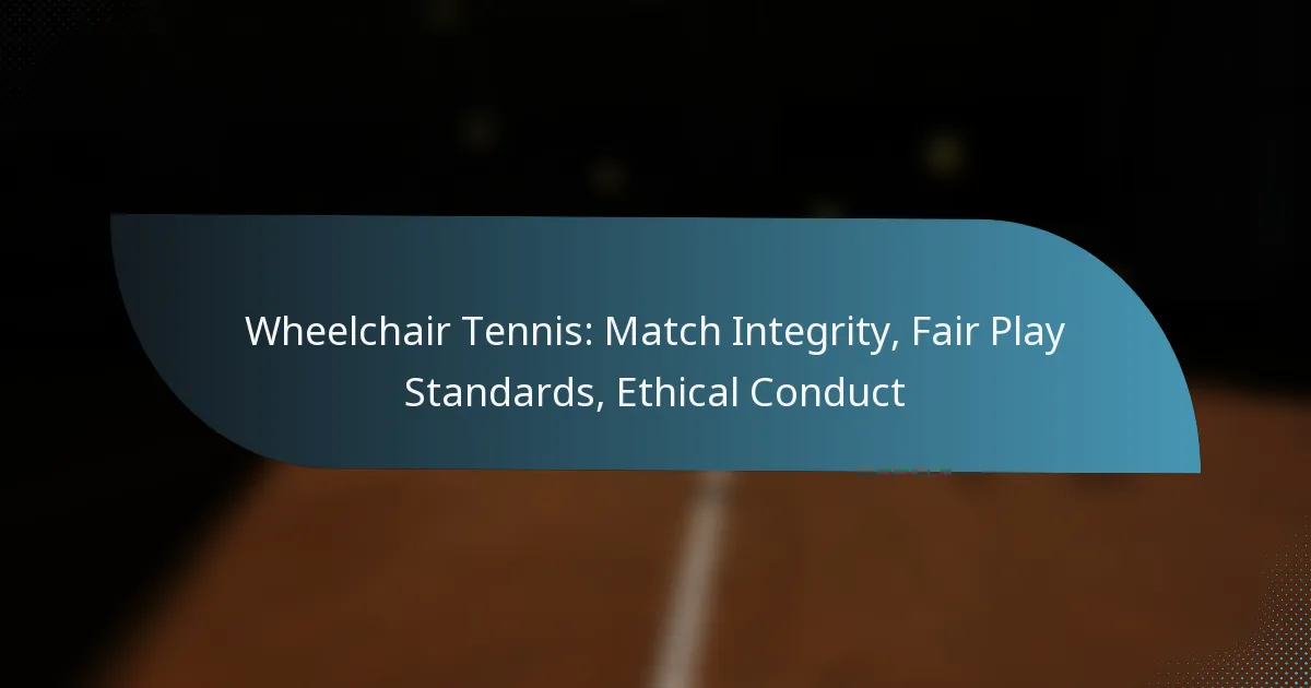 Wheelchair Tennis: Match Integrity, Fair Play Standards, Ethical Conduct