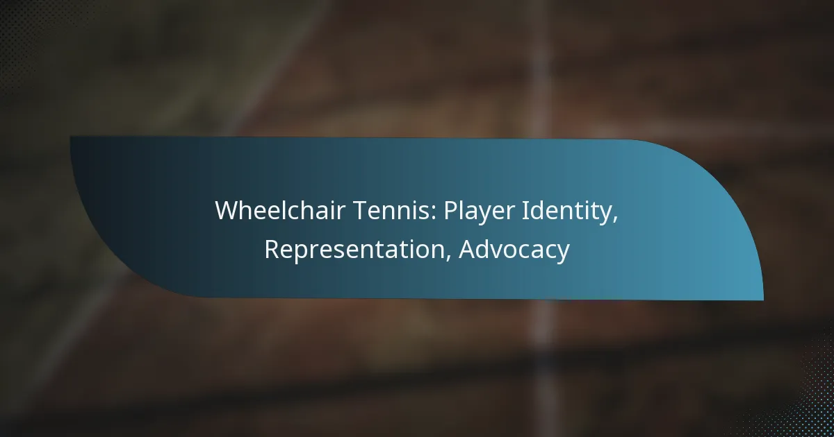 Wheelchair Tennis: Player Identity, Representation, Advocacy