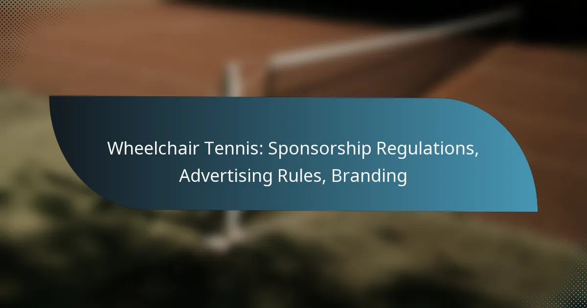 Wheelchair Tennis: Sponsorship Regulations, Advertising Rules, Branding